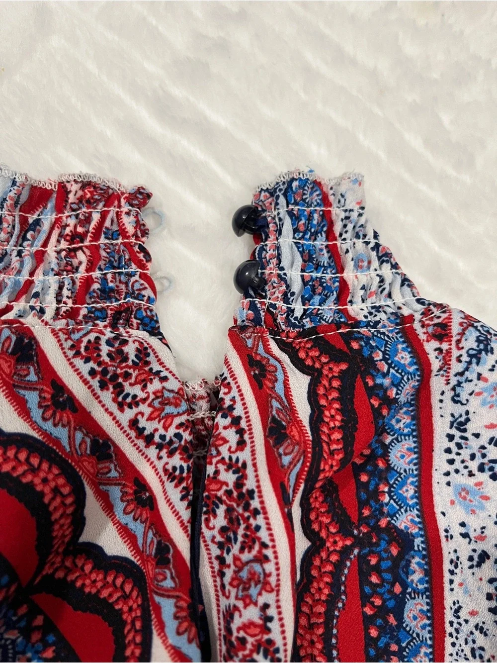 Speechless Sleeveless Paisley High Neck Dress Girls‎ 14 red white blue